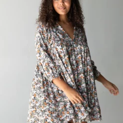 Natural Life Rose Dress - Multi Floral -Natural Life Shop 1A2A0077 scaled