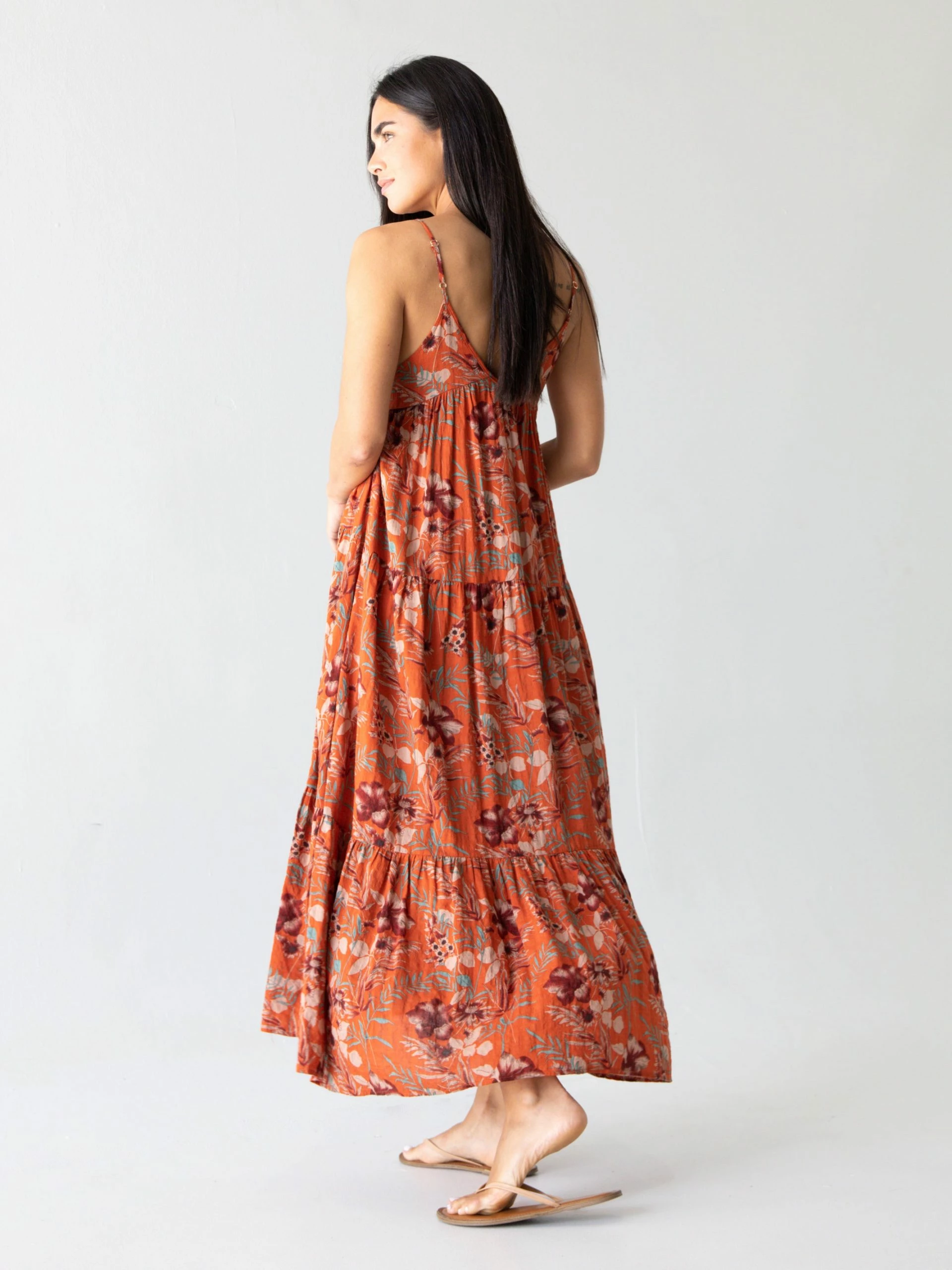 Natural Life Riley Maxi Dress - Orange Floral 6 Natural Life Riley Maxi Dress - Orange Floral - Image 4