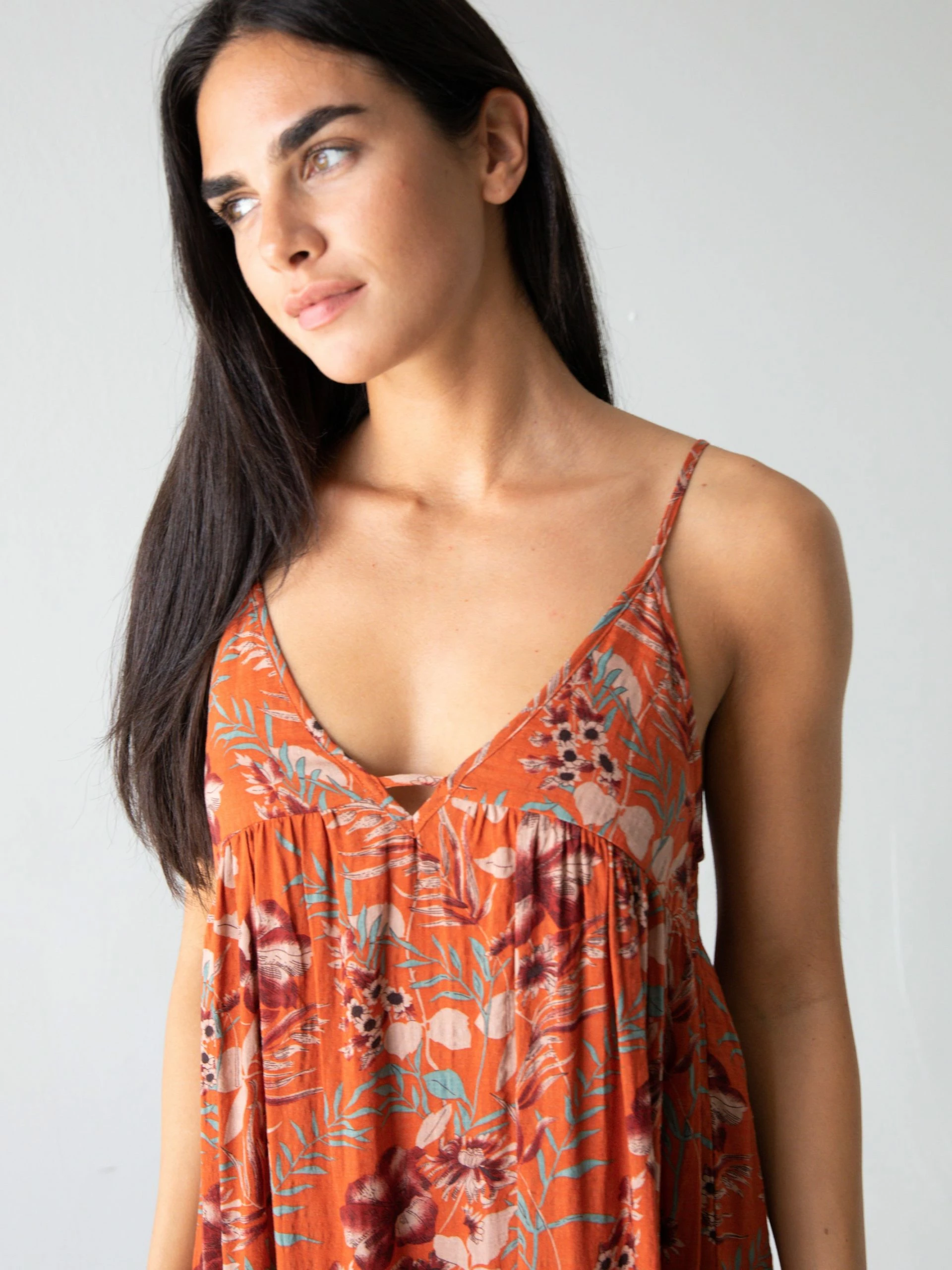 Natural Life Riley Maxi Dress - Orange Floral 4 Natural Life Riley Maxi Dress - Orange Floral - Image 2