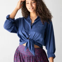 Natural Life Lived In Button Down Shirt - Navy -Natural Life Shop 1A2A0465 scaled