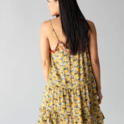 Natural Life Embroidered Harley Dress - Gold Floral -Natural Life Shop 1A2A0598 scaled