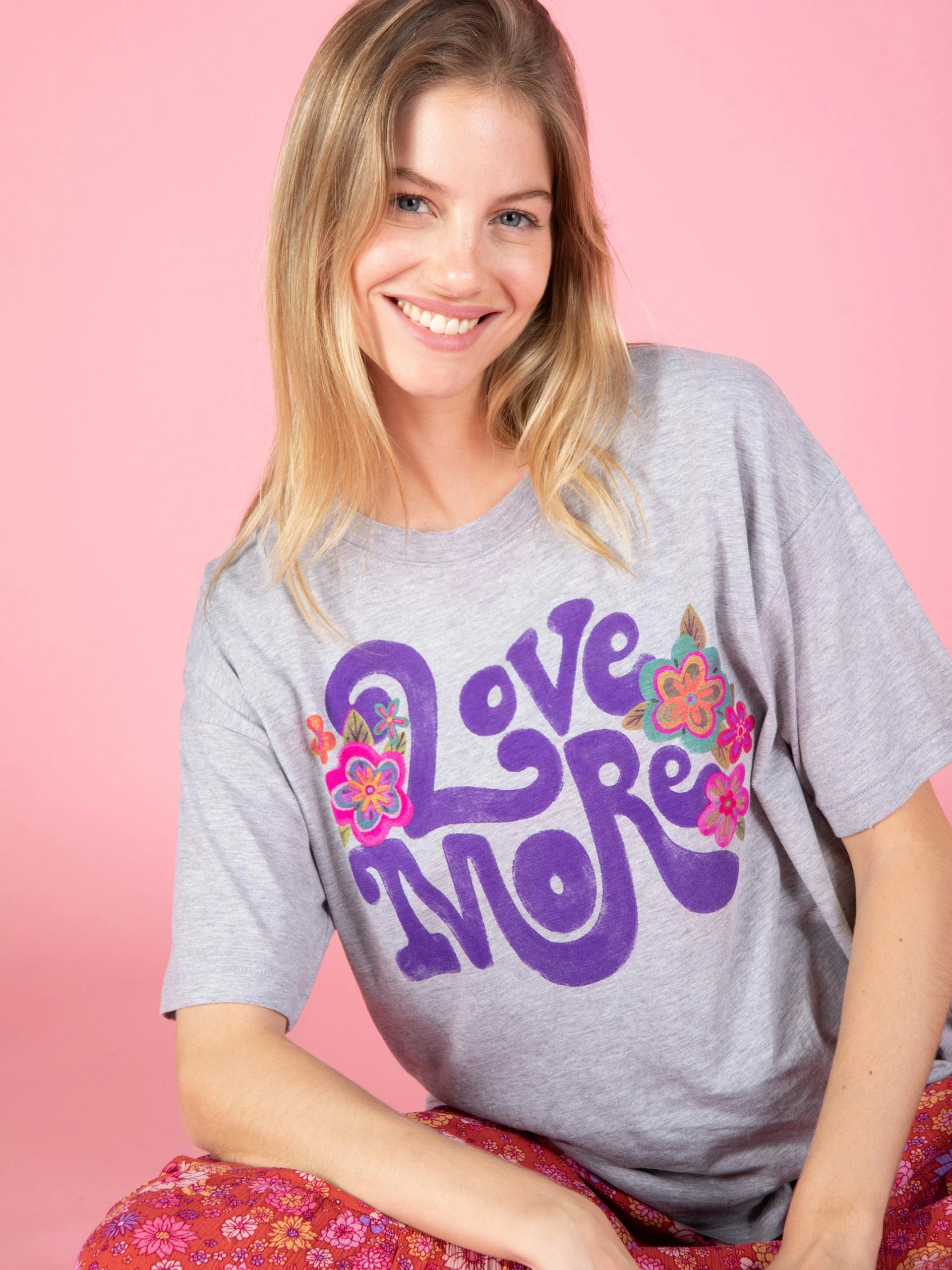 Natural Life Remi Distressed Tee Shirt - Grey Love More 3 Natural Life Remi Distressed Tee Shirt - Grey Love More