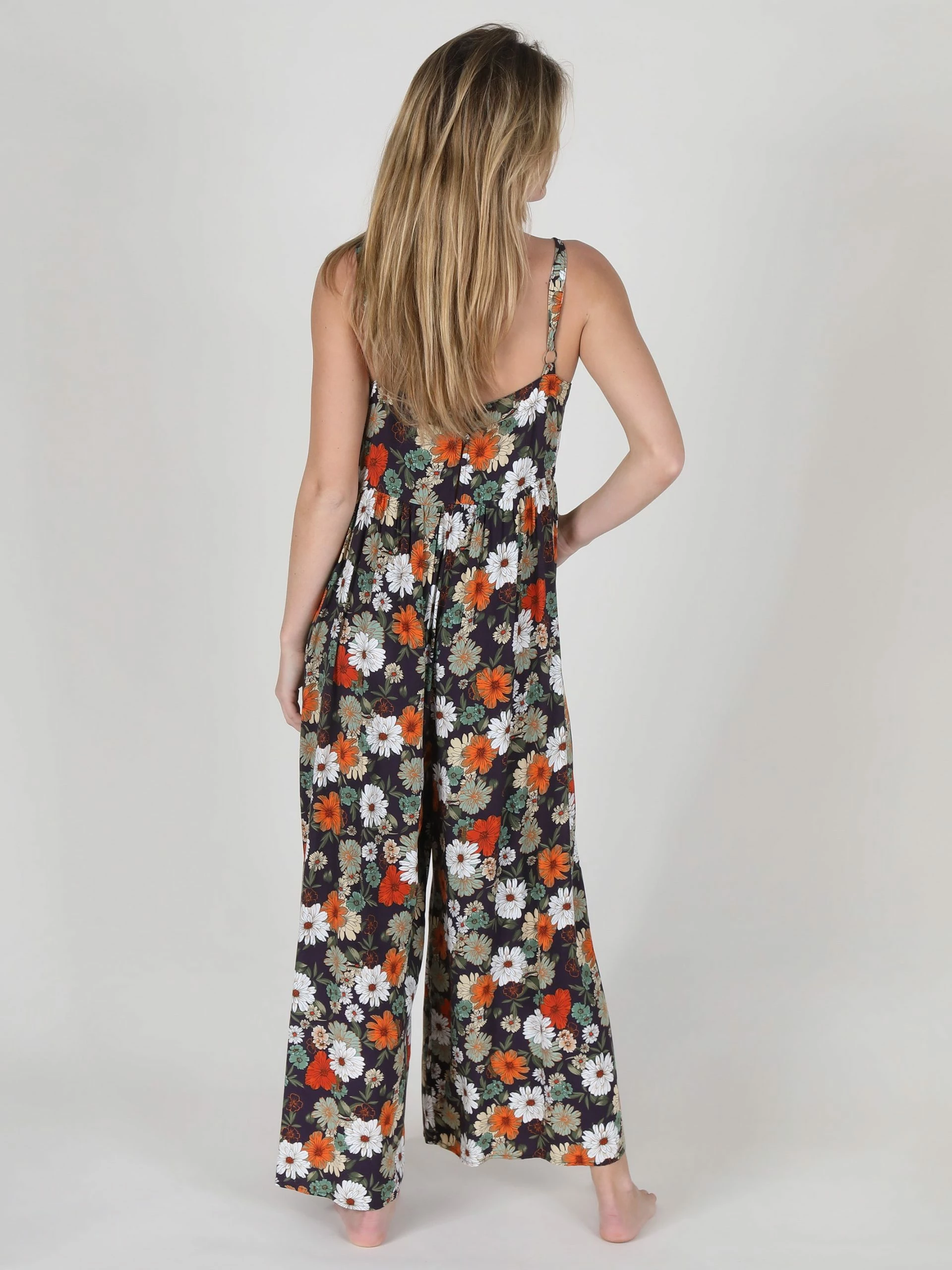 Natural Life Patti Jumpsuit Orange - Purple Daisies 7 Natural Life Patti Jumpsuit Orange - Purple Daisies - Image 5