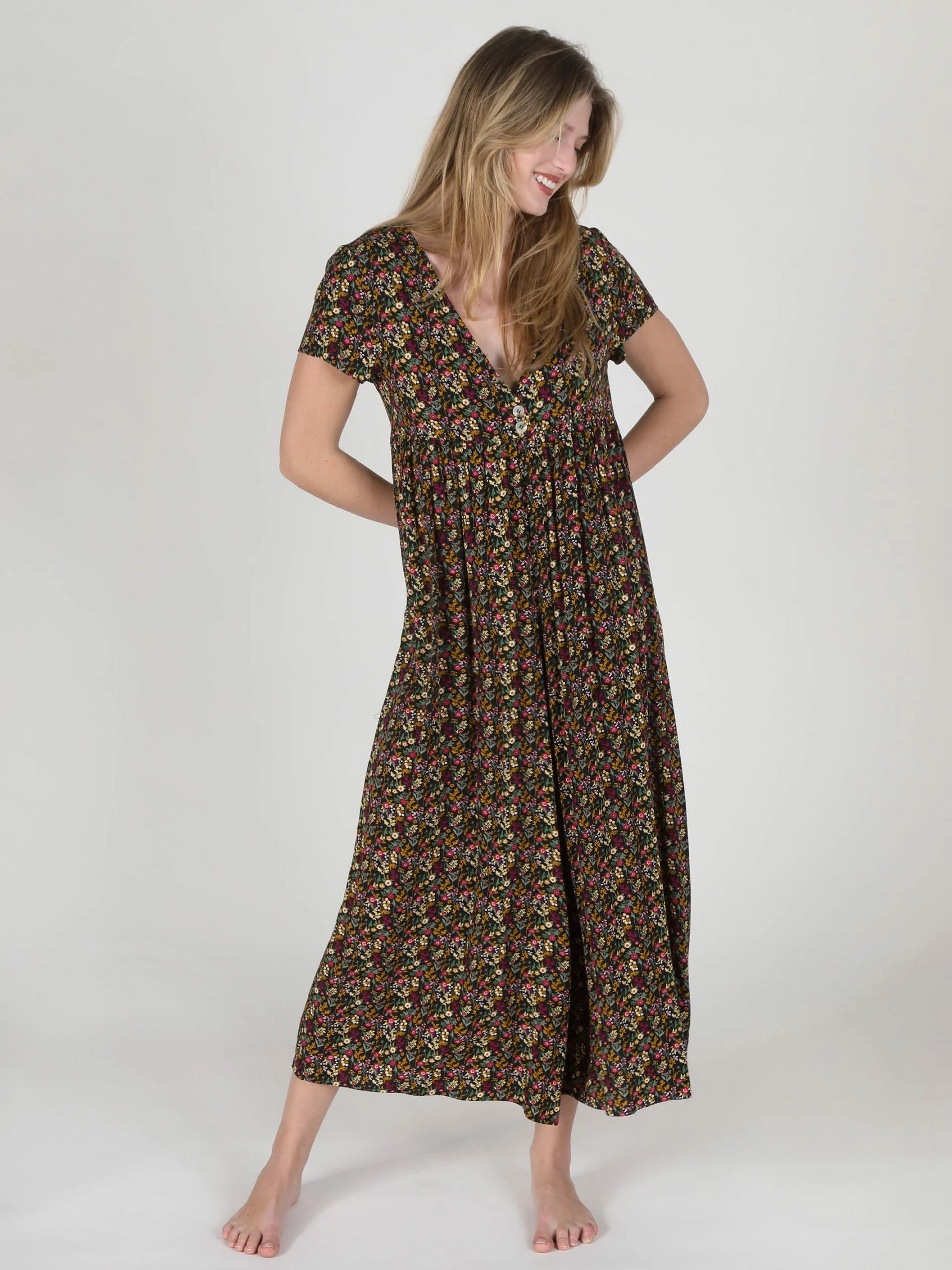 Natural Life Avery Wide-Leg Jumpsuit - Black Branches 6 Natural Life Avery Wide-Leg Jumpsuit - Black Branches - Image 4