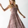 Natural Life Megan Smocked Midi Dress - Cream Pink Floral 2 Natural Life Megan Smocked Midi Dress - Cream Pink Floral -Natural Life Shop 1A2A4649 scaled