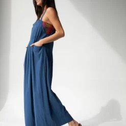 Natural Life Carrington Wide-Leg Jumpsuit - Washed Navy -Natural Life Shop 1A2A4697 scaled