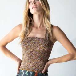 Natural Life Noelle Smocked Tank Top - Floral -Natural Life Shop 1A2A4750 20copy