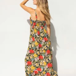 Natural Life Elizabeth Maxi Dress - Black Red Poppy -Natural Life Shop 1A2A4815 scaled