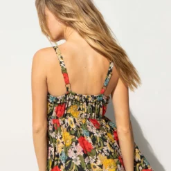 Natural Life Elizabeth Maxi Dress - Black Red Poppy -Natural Life Shop 1A2A4818 scaled