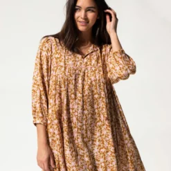 Natural Life Rose Dress - Pink Amber Vines