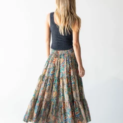 Natural Life Hanna Convertible Maxi Skirt - Bright Paisley -Natural Life Shop 1A2A5023 scaled