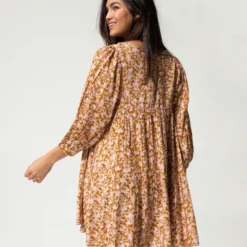 Natural Life Rose Dress - Pink Amber Vines -Natural Life Shop 1A2A5031 scaled