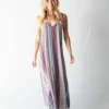 Natural Life Gracie V-Neck Slip Dress - Tan Stripe -Natural Life Shop 1A2A5065 scaled