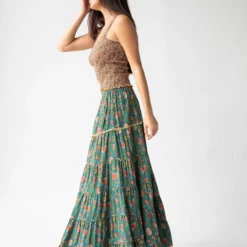 Natural Life Gabi Tiered Maxi Skirt - Teal Red Floral 12 Natural Life Gabi Tiered Maxi Skirt - Teal Red Floral -Natural Life Shop 1A2A5157 scaled