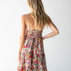 Natural Life Cleo Tiered Dress - Bright Pink Floral -Natural Life Shop 1A2A5553 scaled