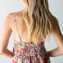 Natural Life Cleo Tiered Dress - Bright Pink Floral -Natural Life Shop 1A2A5554 scaled