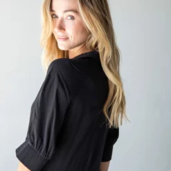 Natural Life Rebecca Tiered Dress - Black -Natural Life Shop 1A2A5650 scaled