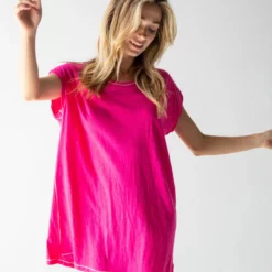 Natural Life Frankie Knit Tee Shirt Dress - Pink 8 Natural Life Frankie Knit Tee Shirt Dress - Pink -Natural Life Shop 1A2A5748 scaled