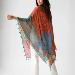 Natural Life Meera Convertible Kimono - Orange