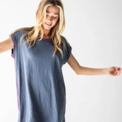 Natural Life Frankie Knit Tee Shirt Dress - Indigo