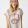 Natural Life Frankie Boxy Tee Shirt - Peace Sign -Natural Life Shop 1A2A5924 scaled