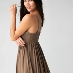 Natural Life Bailey Maxi Dress - Mushroom -Natural Life Shop 1A2A5993 scaled