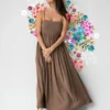 Natural Life Bailey Maxi Dress - Mushroom -Natural Life Shop 1A2A6001 Flowers scaled