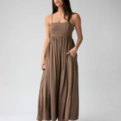 Natural Life Bailey Maxi Dress - Mushroom -Natural Life Shop 1A2A6022 scaled