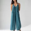 Natural Life Chelsea Cotton Jumpsuit - Teal -Natural Life Shop 1A2A6129 scaled