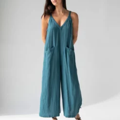 Natural Life Chelsea Cotton Jumpsuit - Teal