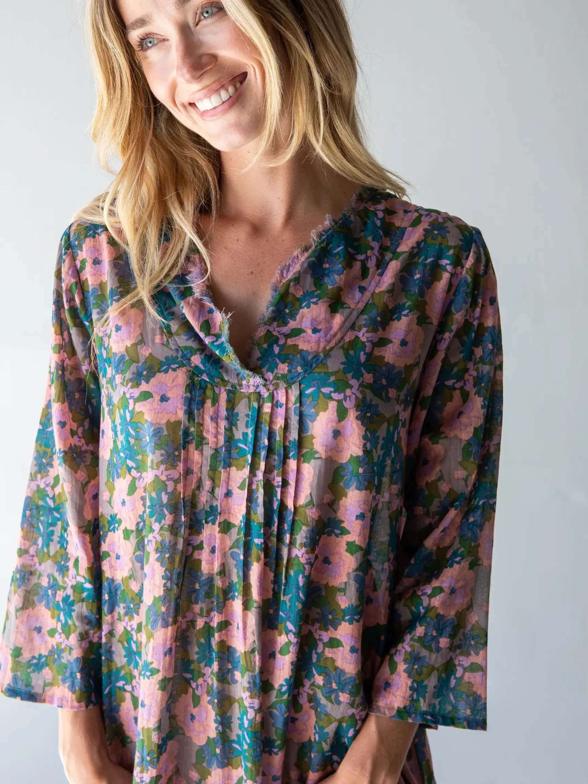 Natural Life Kaftan-In-A-Bag - Pink Blue Floral 4 Natural Life Kaftan-In-A-Bag - Pink Blue Floral - Image 2