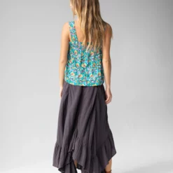 Natural Life Feelin' Alive Gauze Convertible Midi Skirt - Charcoal -Natural Life Shop 1A2A6203 scaled