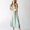 Natural Life Frankie Knit Tee Shirt Midi Dress - Bay