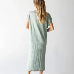 Natural Life Frankie Knit Tee Shirt Midi Dress - Bay -Natural Life Shop 1A2A6285 scaled