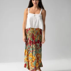 Natural Life Addie Midi Skirt - Gold Vintage Floral -Natural Life Shop 1A2A6504 15ee66d8 c3e3 4229 a936 2abfd368dccc scaled