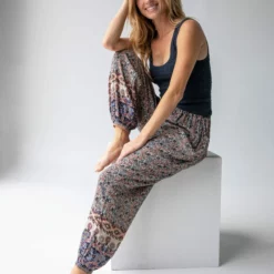Natural Life Allison Pant - Border Print