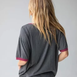 Natural Life Ringer Oversized Tee Shirt - Let's Just Go -Natural Life Shop 1A2A6719 scaled