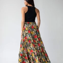 Natural Life Hanna Convertible Maxi Skirt - Black Red Poppy -Natural Life Shop 1A2A6937 scaled