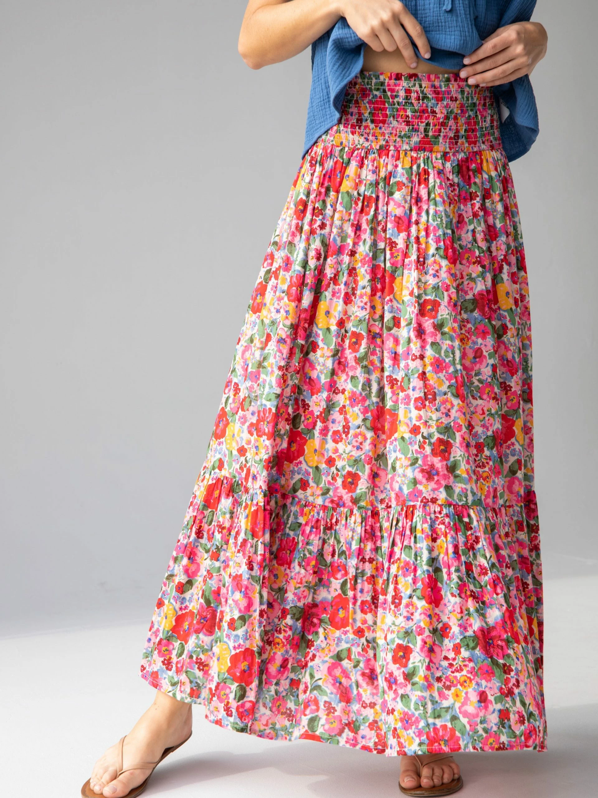 Natural Life Flora Convertible Skirt - Bright Pink Floral 3 Natural Life Flora Convertible Skirt - Bright Pink Floral