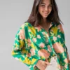 Natural Life Lara Button Down - Green Coral Floral -Natural Life Shop 1A2A7298 scaled