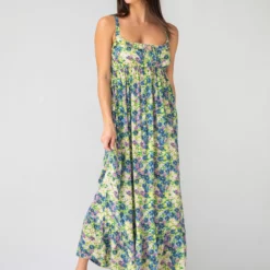 Natural Life Elizabeth Maxi Dress - Green Floral