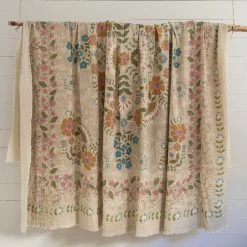 Natural Life Gauze Tapestry Coverlet - Cream