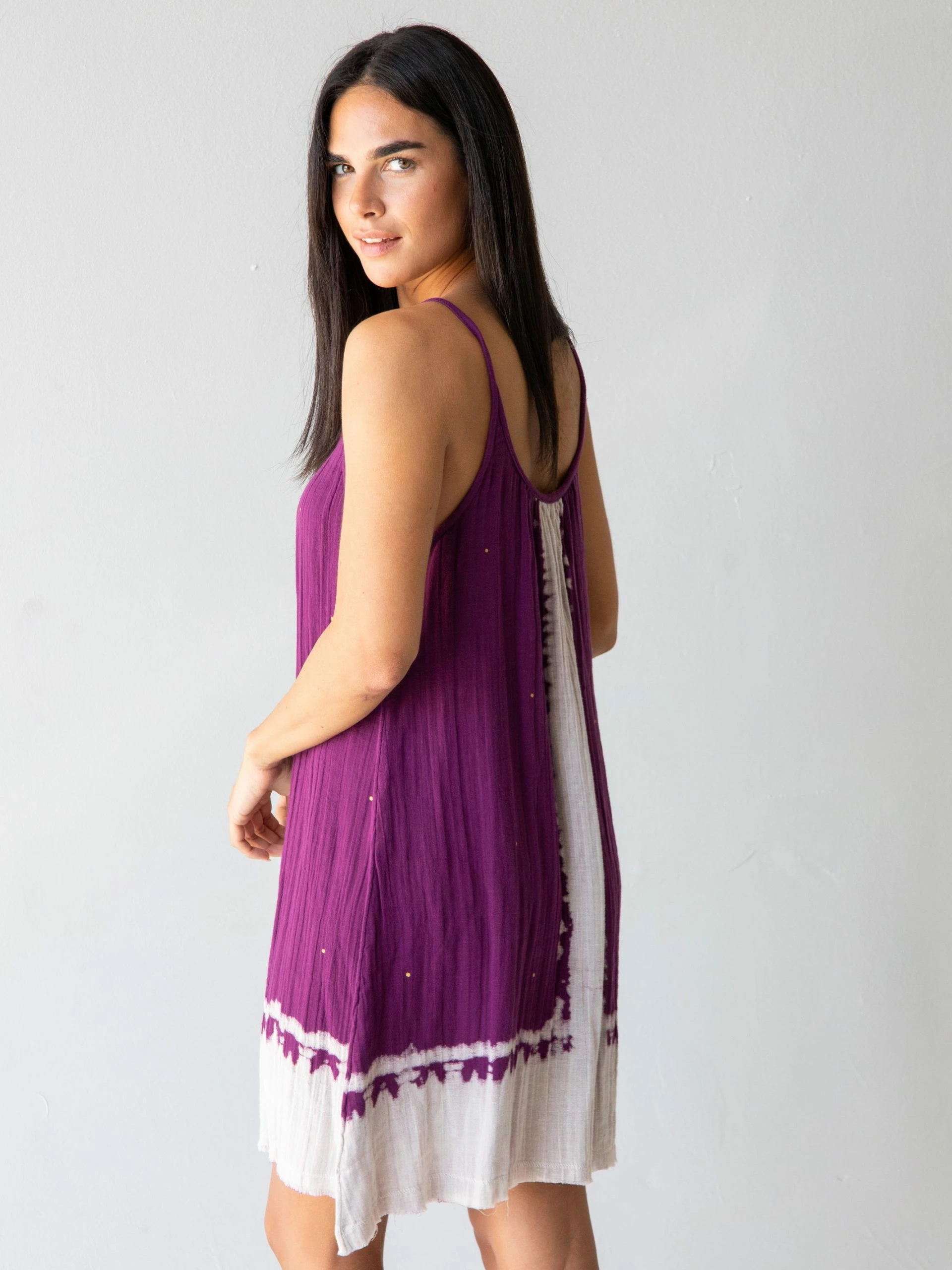 Natural Life Coco Cotton Gauze Cover-Up Dress - Purple Tie-Dye 6 Natural Life Coco Cotton Gauze Cover-Up Dress - Purple Tie-Dye - Image 4