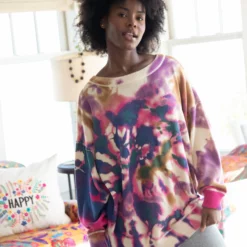 Natural Life Taylor Oversized Sweater - Sunrise Tie-Dye -Natural Life Shop 1A2A8669 scaled
