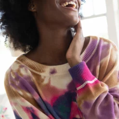 Natural Life Taylor Oversized Sweater - Sunrise Tie-Dye -Natural Life Shop 1A2A8679 scaled