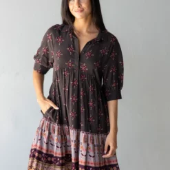 Natural Life Becca Dress - Mocha Tulip -Natural Life Shop 1A2A8741 scaled