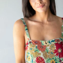 Natural Life Patti Dress - Gold Vintage Floral -Natural Life Shop 1A2A8869 scaled