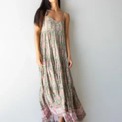 Natural Life Madi Long Slip Dress - Light Green Floral Border 10 Natural Life Madi Long Slip Dress - Light Green Floral Border -Natural Life Shop 1A2A8980 scaled