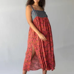 Natural Life Patti Side Slit Maxi Dress - Red Orange Mixed Print 11 Natural Life Patti Side Slit Maxi Dress - Red Orange Mixed Print -Natural Life Shop 1A2A9671 scaled