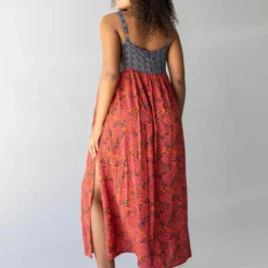 Natural Life Patti Side Slit Maxi Dress - Red Orange Mixed Print 12 Natural Life Patti Side Slit Maxi Dress - Red Orange Mixed Print -Natural Life Shop 1A2A9691 scaled